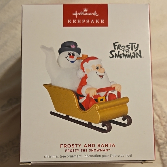 Hallmark Other - Hallmark Keepsake Frosty and Santa Ornament Snowman New
